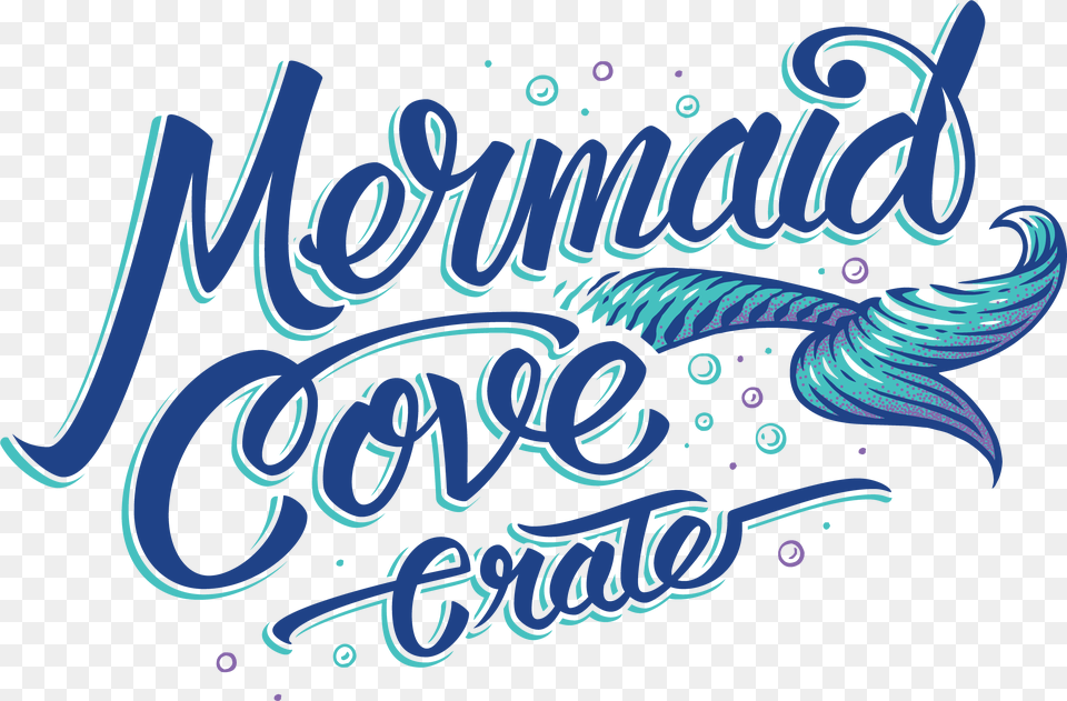 Mermaid Cove Crate Calligraphy, Handwriting, Text Png