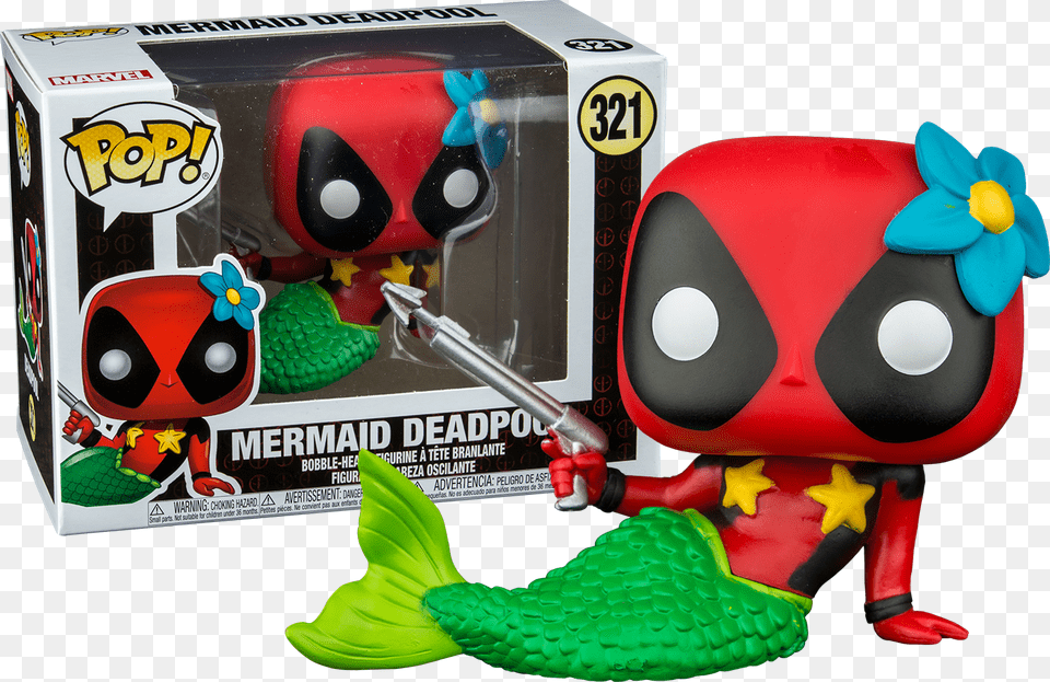 Mermaid Deadpool Us Exclusive Pop Vinyl Figure Deadpool Mermaid Funko Pop, Toy Free Png Download