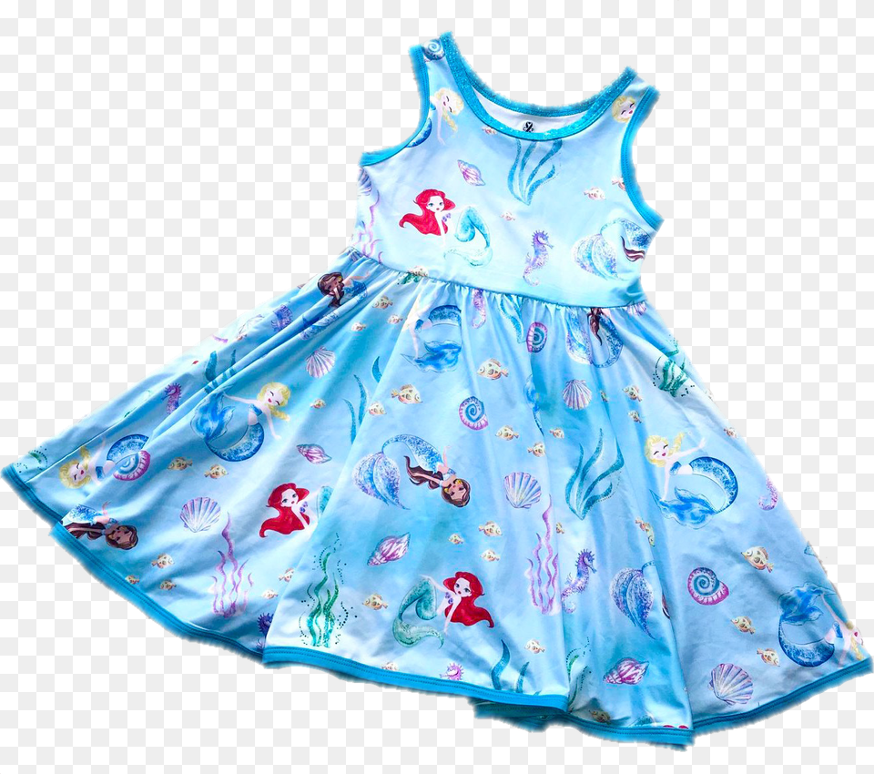 Mermaid Disney Princess Hugs Girls Dress Pattern, Clothing, Beachwear, Blouse Free Png