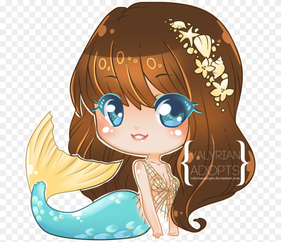 Mermaid Drawing Adorable Mermaid Girl With Brown Hair, Baby, Person, Book, Comics Free Transparent Png