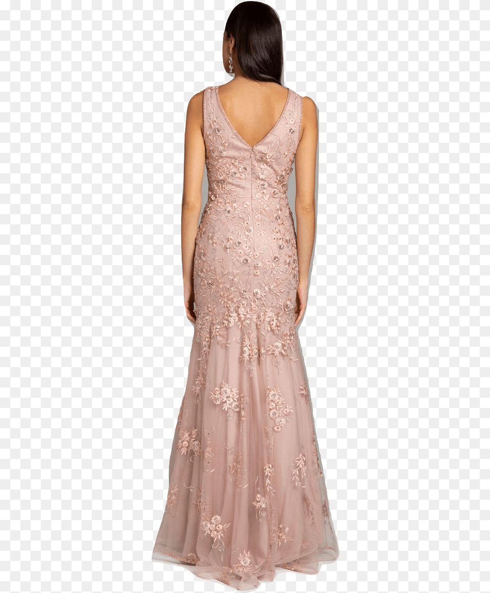 Mermaid Dress With Floral Lace Appliques Gown, Formal Wear, Clothing, Evening Dress, Fashion Free Transparent Png