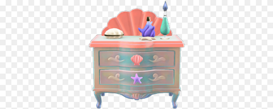 Mermaid Dresser Animal Crossing Furniture Dresser, Birthday Cake, Cabinet, Cake, Cream Free Transparent Png