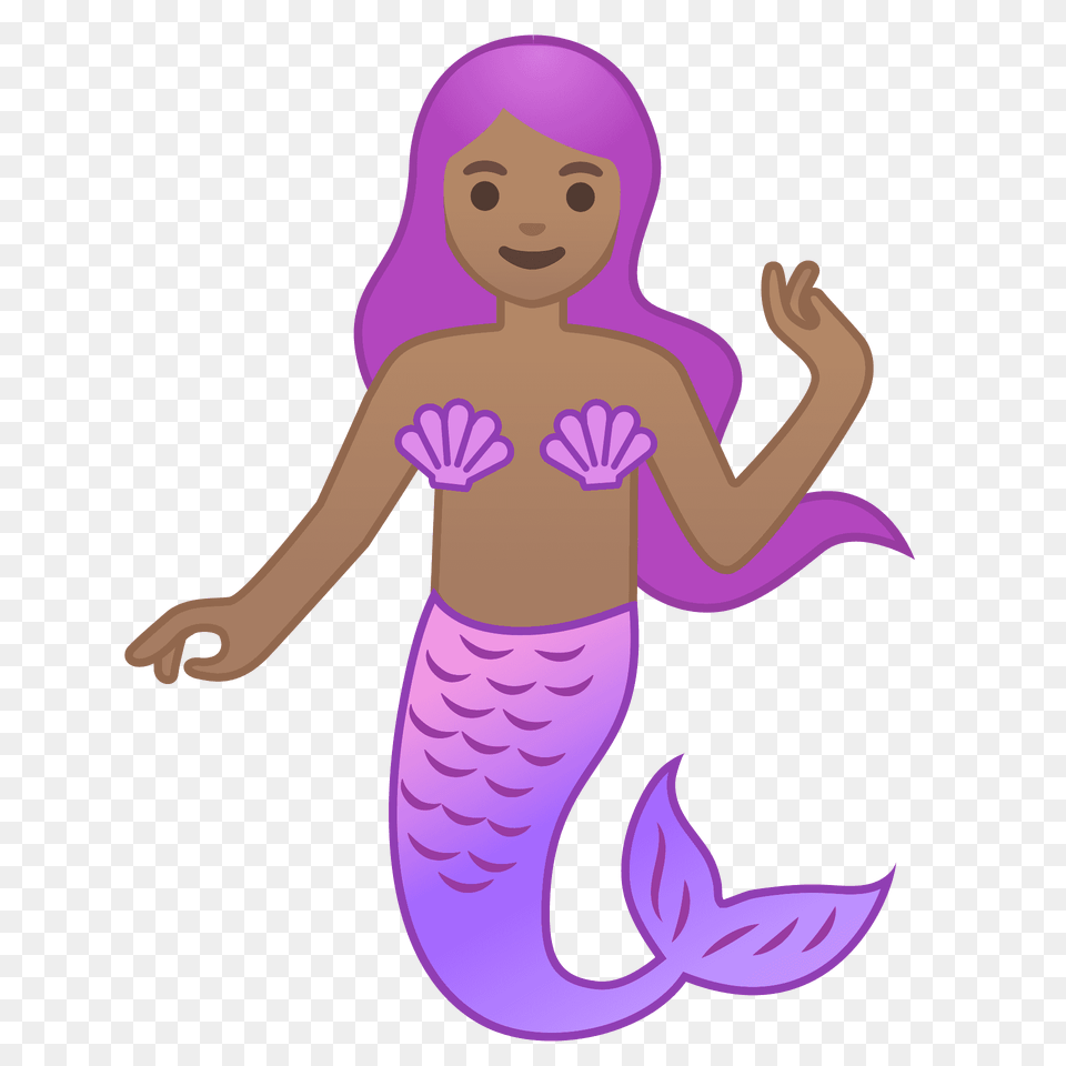 Mermaid Emoji Clipart, Purple, Person, Leisure Activities, Sport Png