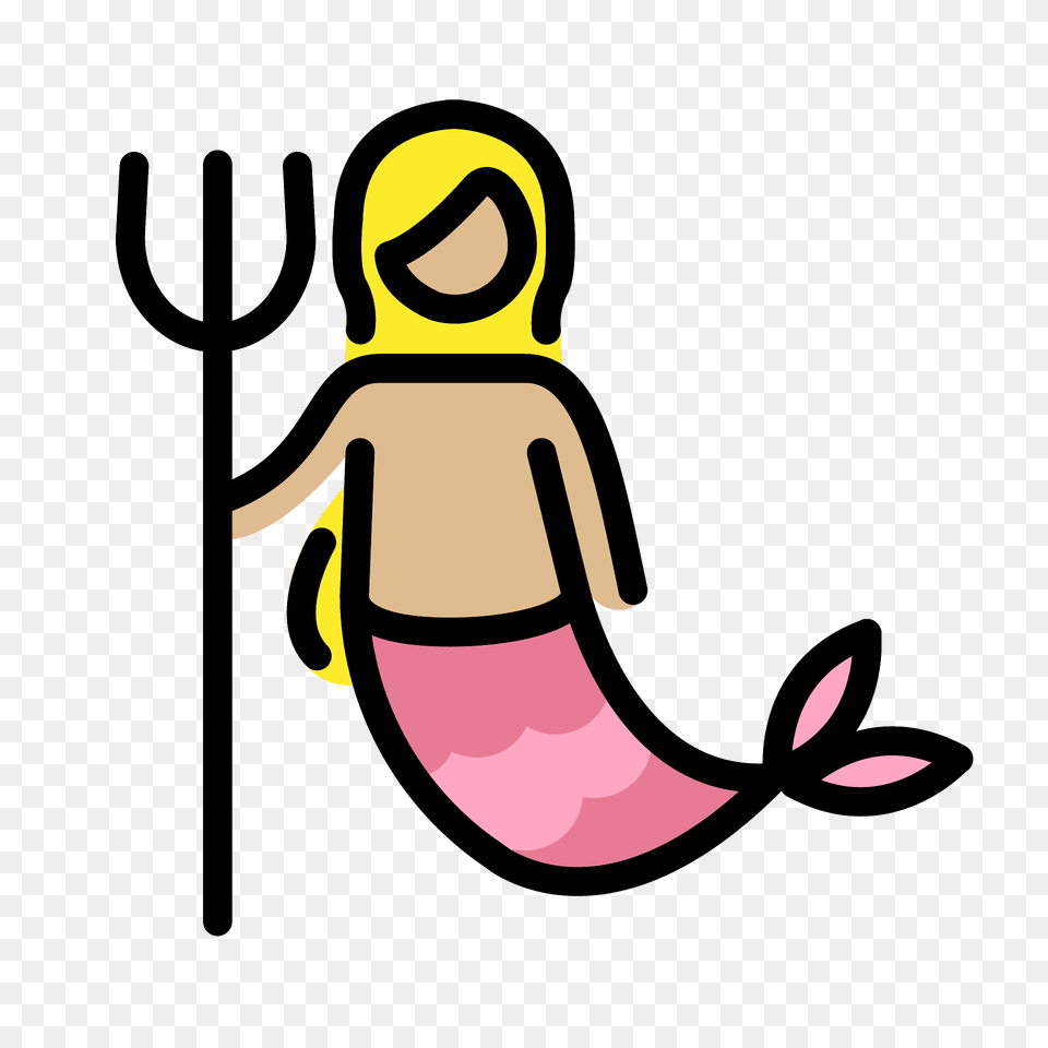 Mermaid Emoji Clipart, Cutlery, Fork Free Png Download