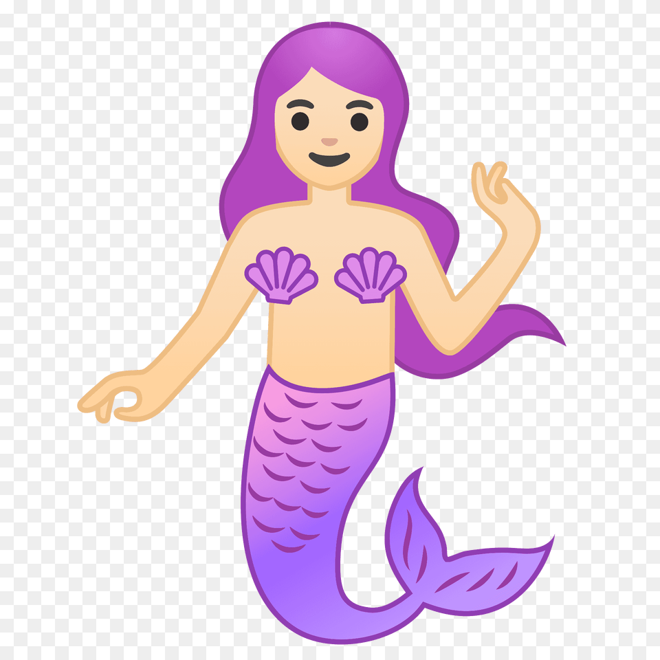 Mermaid Emoji Clipart, Purple, Baby, Person, Face Png
