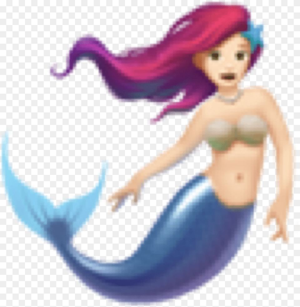 Mermaid Emoji Mermaidemoji Applemoji Appleemoji Freetoe Mermaid Emoji, Baby, Person, Face, Head Free Transparent Png