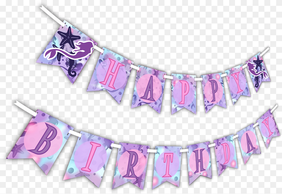 Mermaid Happy Birthday Portable Network Graphics, Banner, Text, Clothing, Underwear Free Png Download