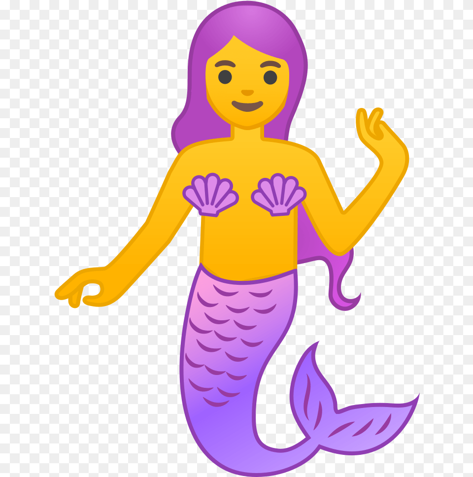 Mermaid Icon Noto Emoji People Stories Iconset Google Emoji Mermaid, Purple, Baby, Person, Face Png