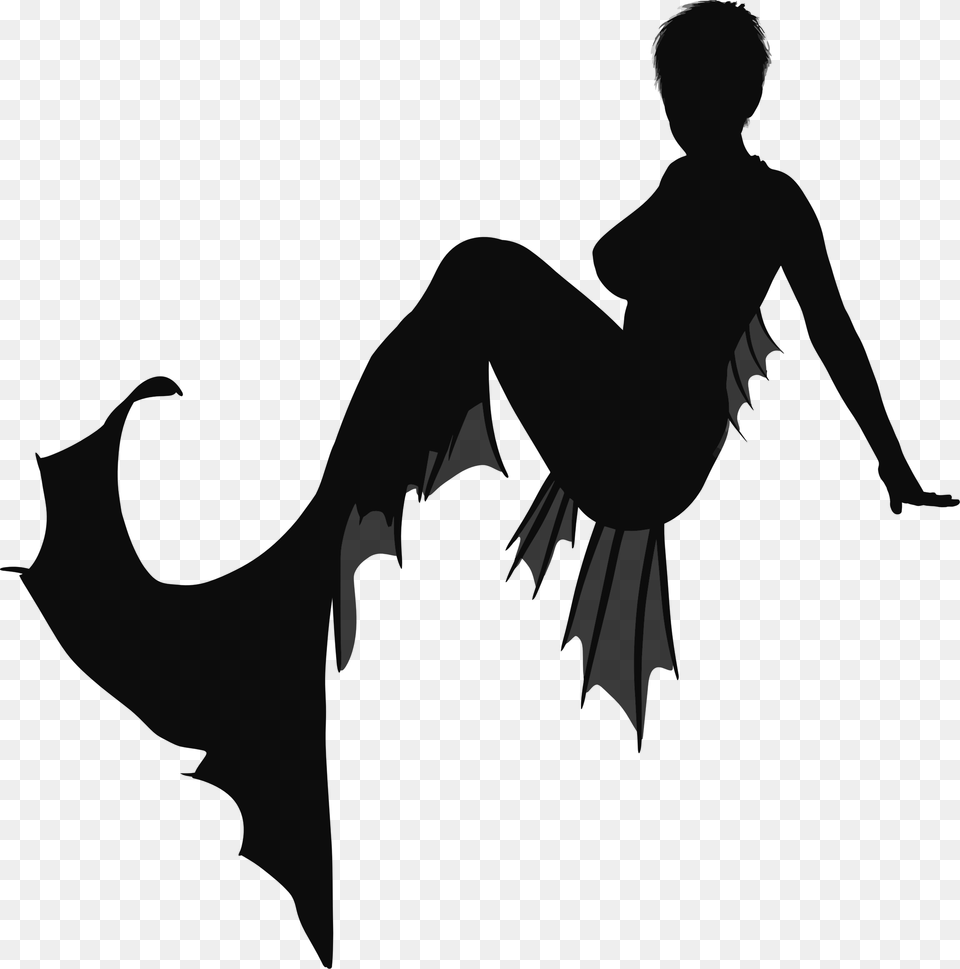 Mermaid Icons Mermaid Silhouettes Background, Gray Png Image