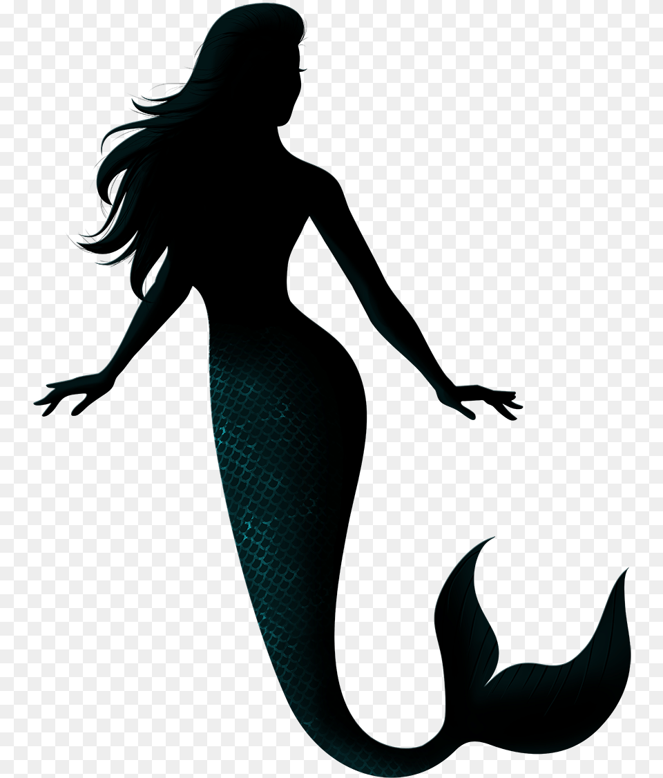 Mermaid Mermaid Silhouette, Adult, Female, Person, Woman Png