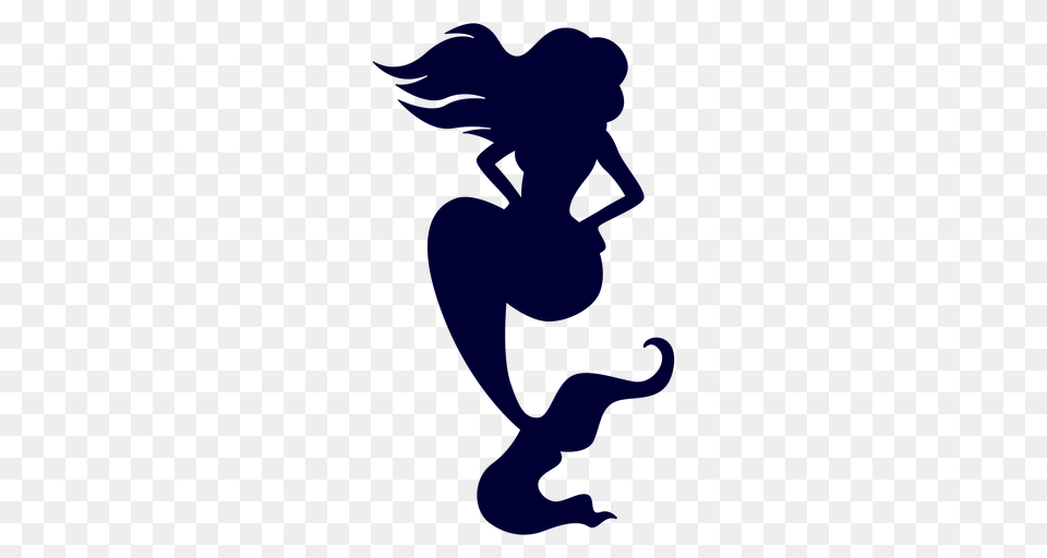 Mermaid Posing Silhouette, Person, Cupid Free Transparent Png