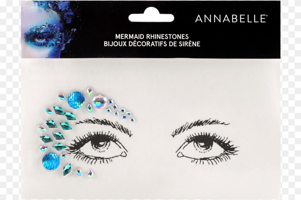 Mermaid Rhinestones Maquillaje Con Brillos Pegadoa, Accessories, Person, Head, Face Free Transparent Png