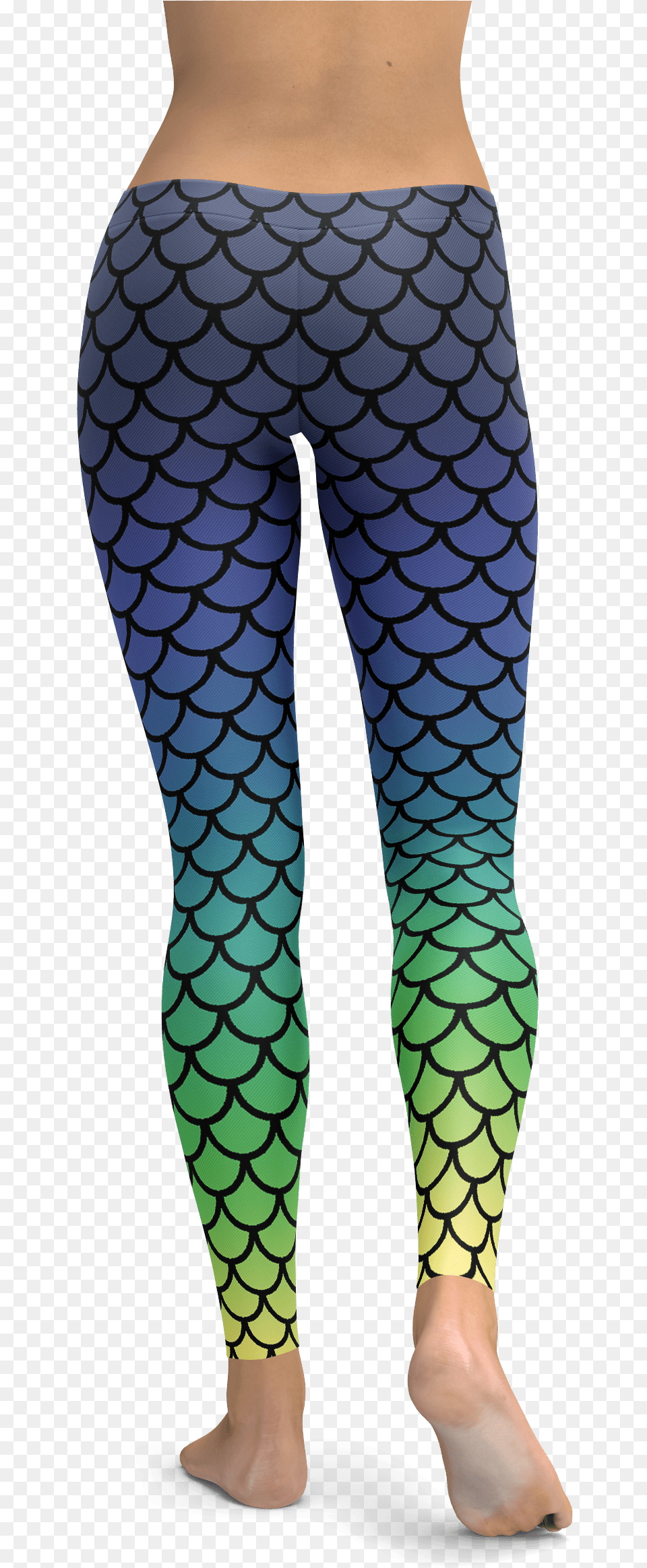 Mermaid Scales Leggings Yoga Pants Blue Green Yellow Yoga Mermaid Leggings, Clothing, Hosiery, Tights, Adult Free Transparent Png