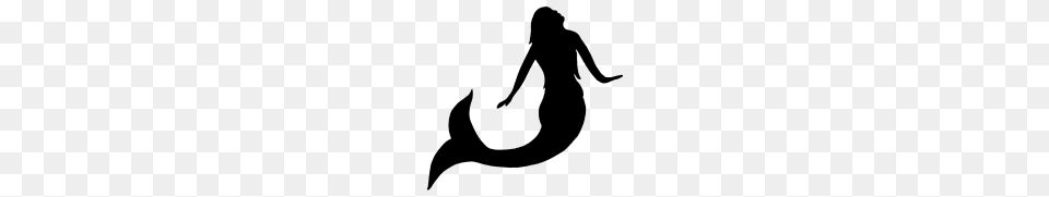 Mermaid Silhouette, Nature, Night, Outdoors, Astronomy Png Image