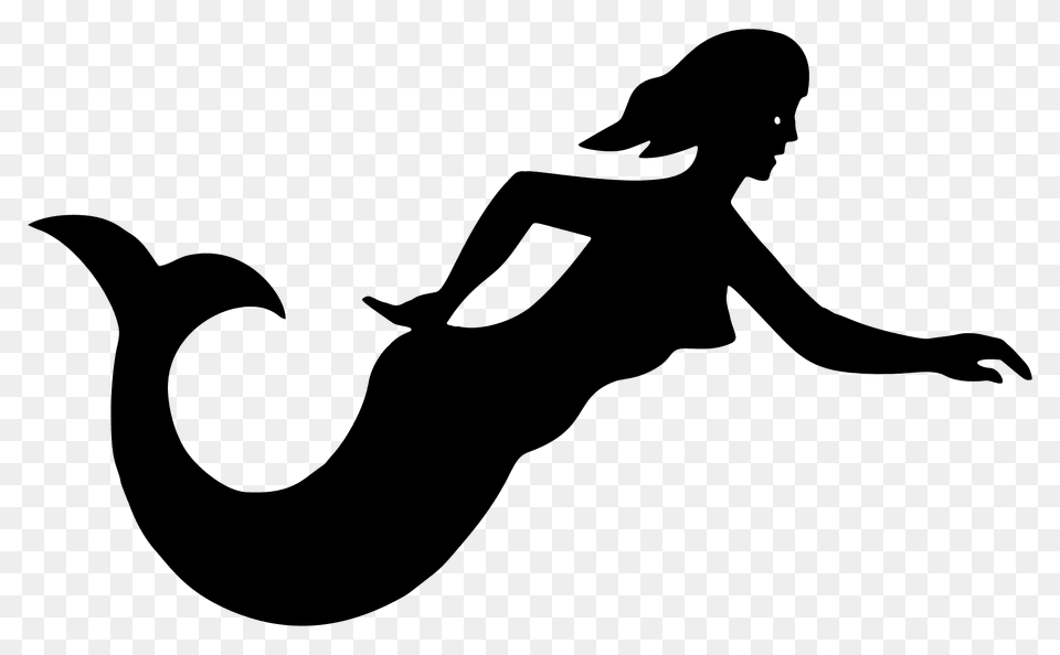 Mermaid Silhouette, Stencil, Person, Face, Head Free Transparent Png