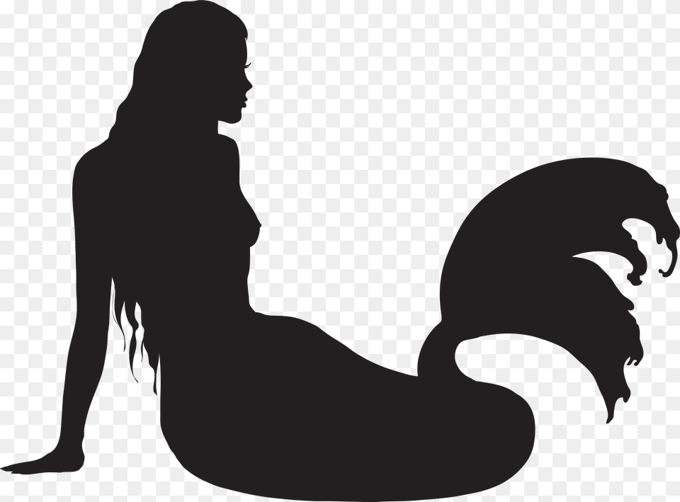 Mermaid Silhouette, Person Png