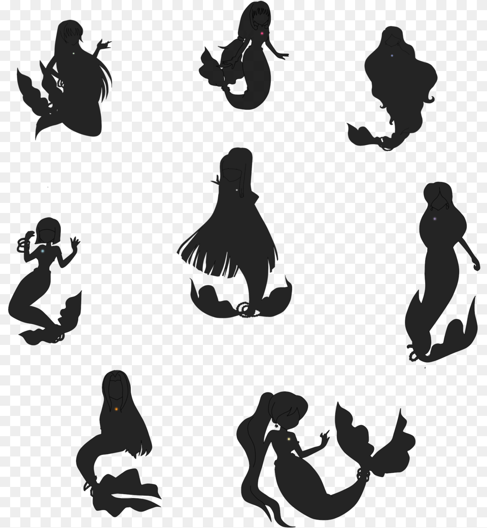 Mermaid Silhouette Mermaid Silhouette Shadow Mermaid, Stencil, Baby, Person, Art Png Image