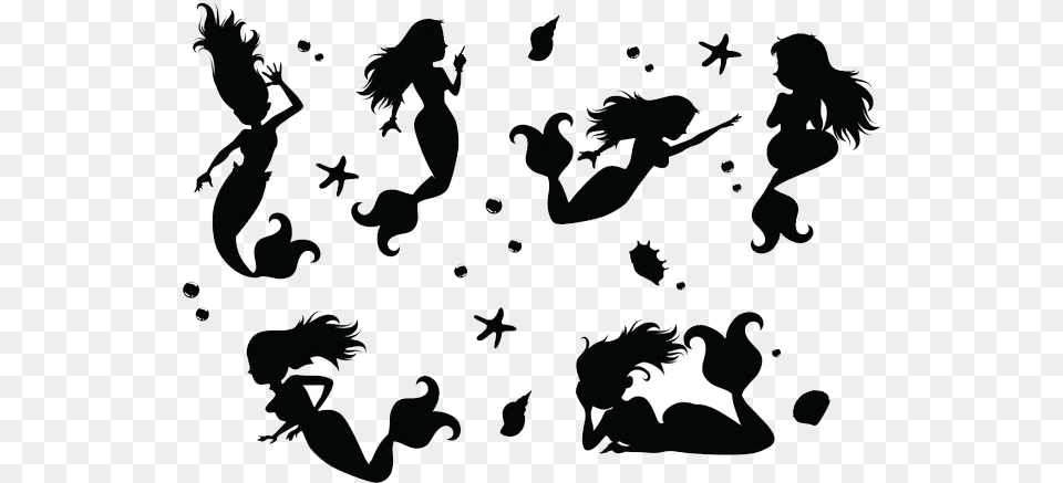 Mermaid Silhouette Scalable Vector Graphics Swimming Mermaid Vector Free Png
