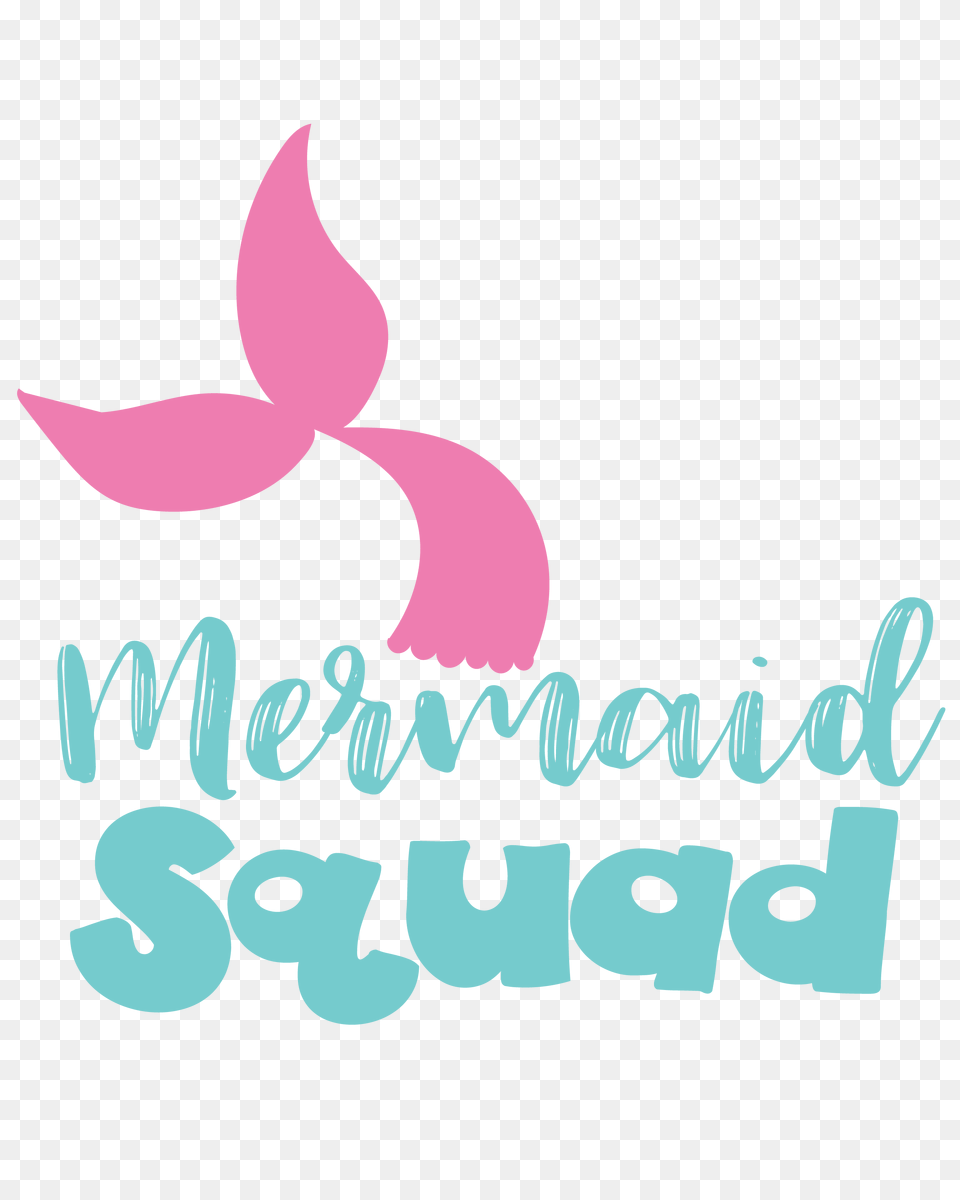 Mermaid Squad Cutting Dxf Pdf Included, Logo, Flower, Plant Png