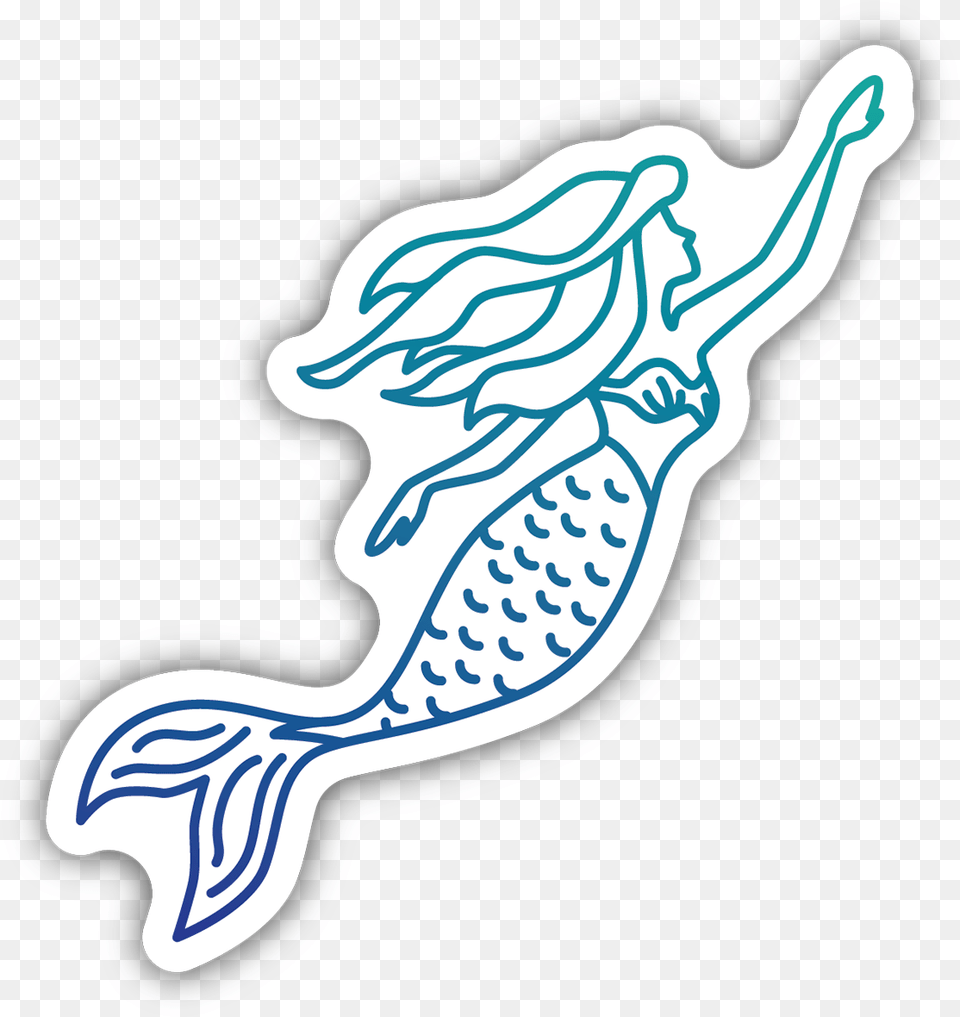 Mermaid Sticker, Animal, Sea Life, Kangaroo, Mammal Free Png