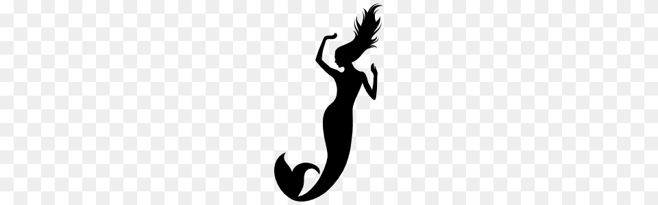 Mermaid Sticker, Silhouette, Stencil, Adult, Female Free Transparent Png