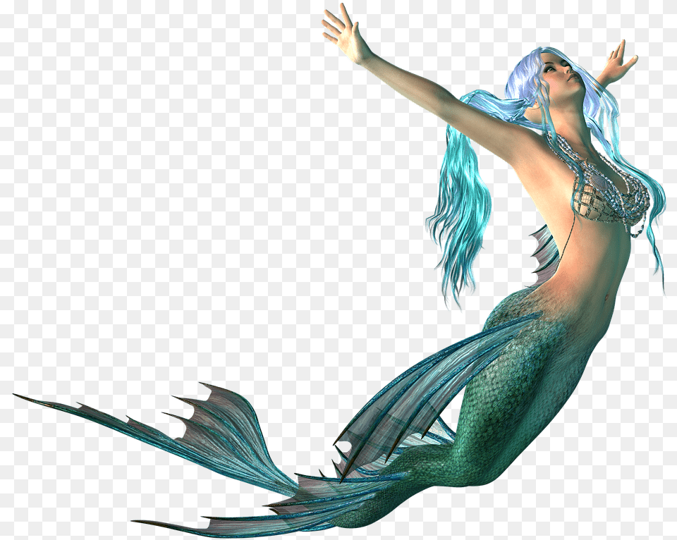 Mermaid Swimming Up Mermaid, Adult, Female, Person, Woman Png