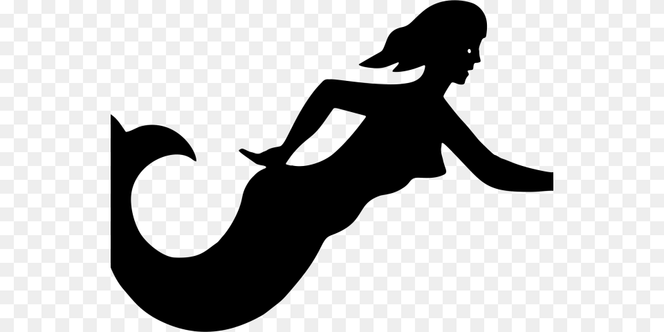 Mermaid Tail Clipart Mermaid Real, Gray Png