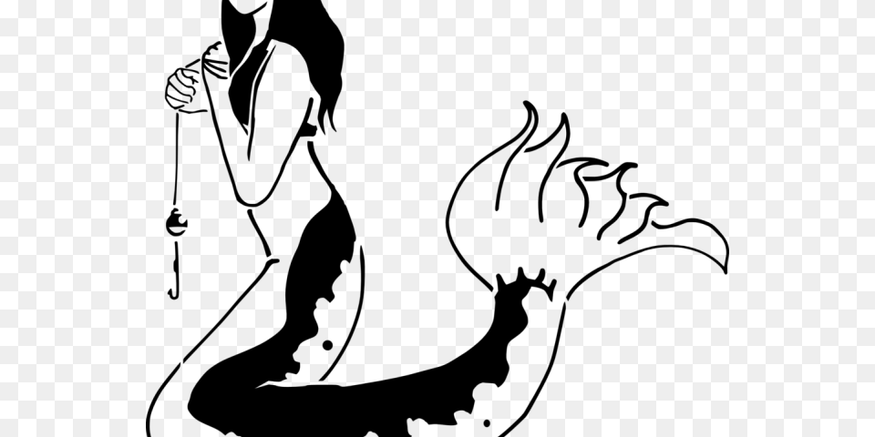 Mermaid Tail Clipart Public Domain Lendas Folcloricas Mais Conhecidas, Gray Png Image