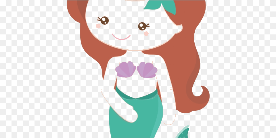 Mermaid Tail Clipart Swimming Of Transparent Transparent Cartoon Mermaid, Baby, Person, Face, Head Free Png Download