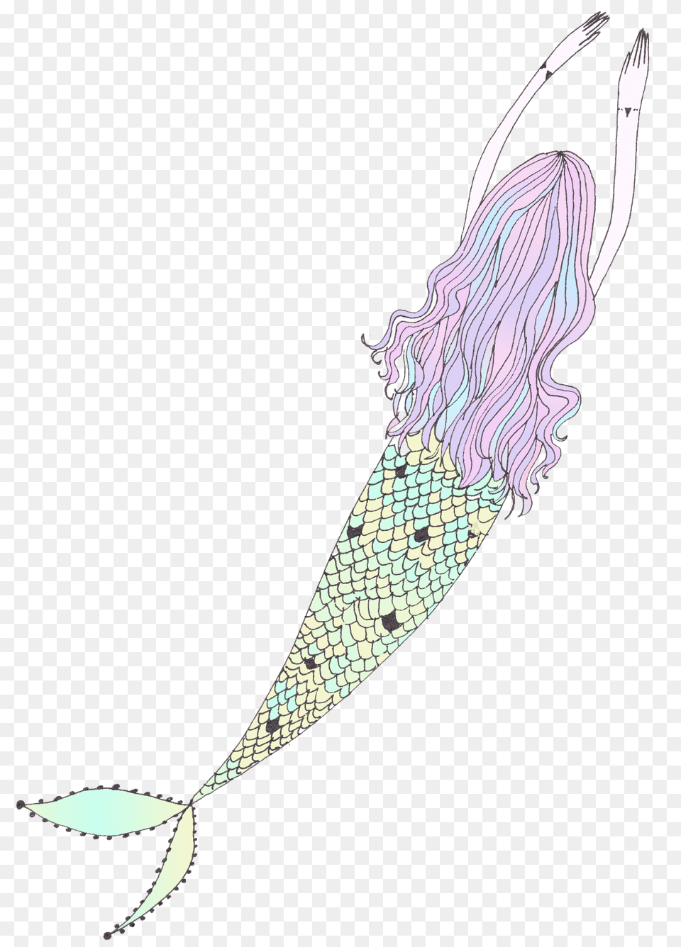 Mermaid Tail Clipart Tumblr Transparent Transparent Mermaid, Animal, Sea Life, Food, Seafood Free Png
