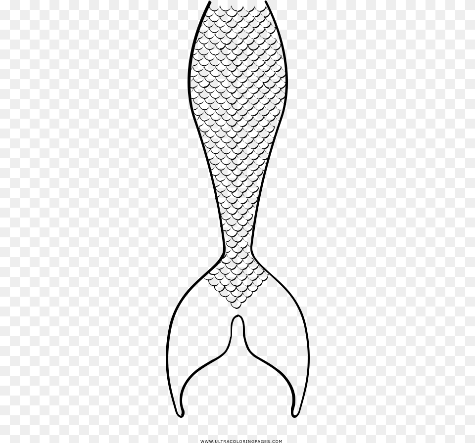 Mermaid Tail Coloring, Gray Png