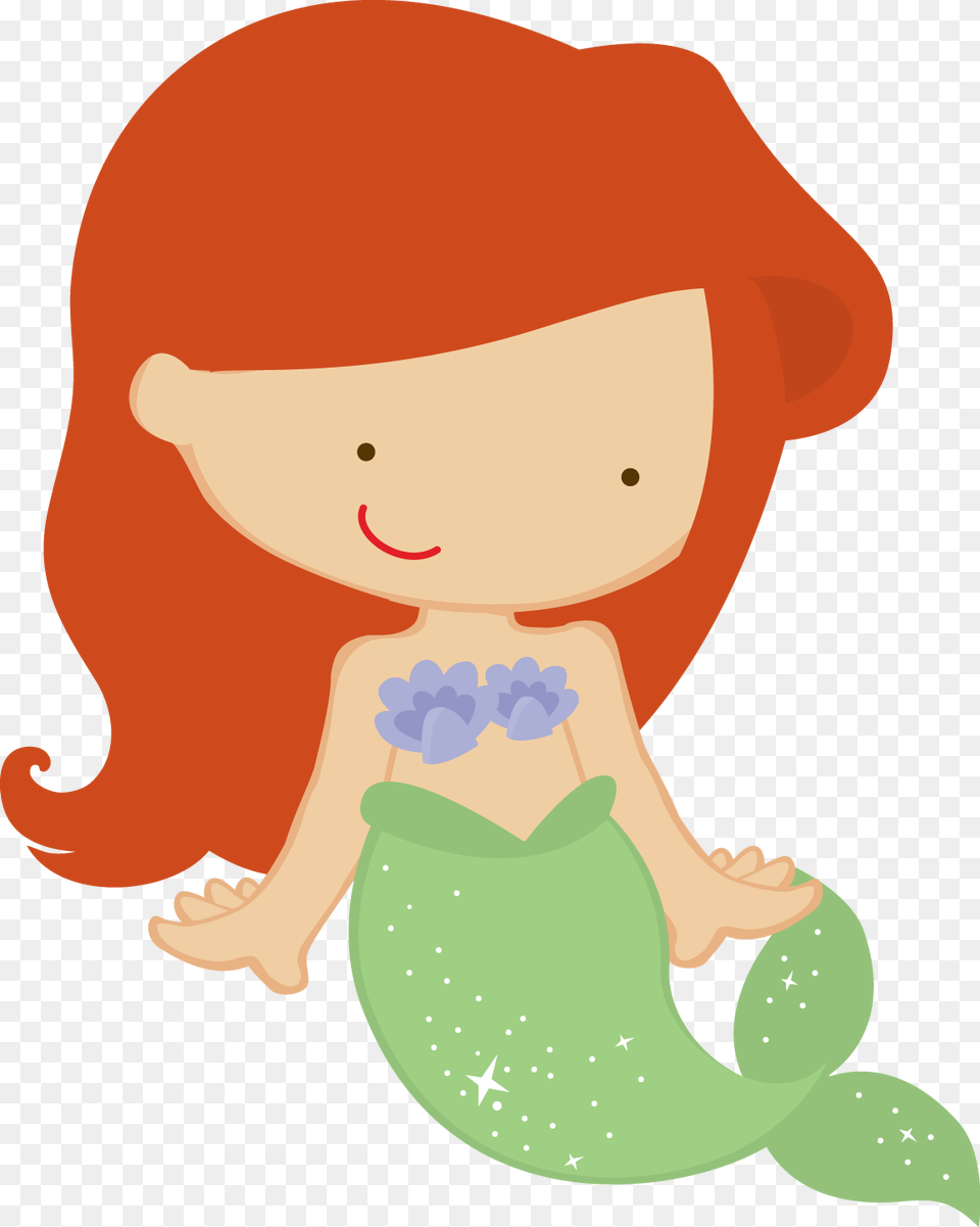 Mermaid Vector Cute Princesas Cute, Baby, Person, Art, Graphics Free Png Download