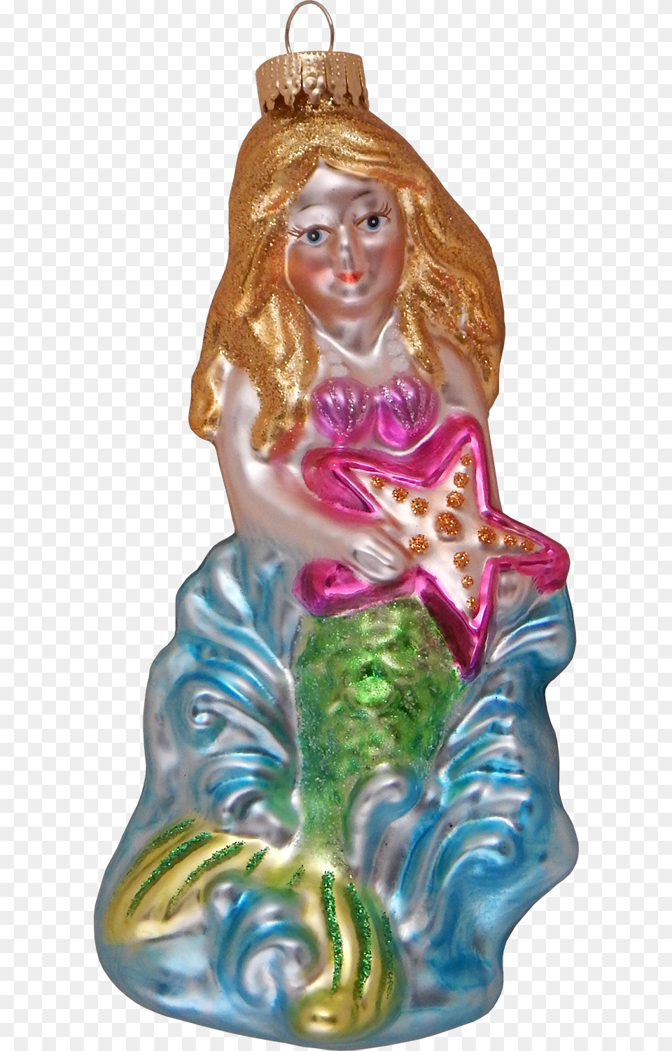 Mermaid With Starfish 14cm Figurine, Adult, Bride, Female, Person Png