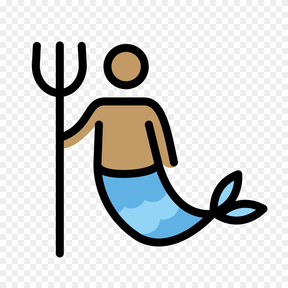 Merman Emoji Clipart, Cutlery, Fork, Trident, Weapon Free Png Download