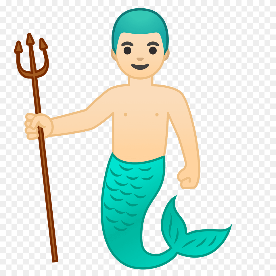 Merman Emoji Clipart, Weapon, Trident, Face, Head Png Image