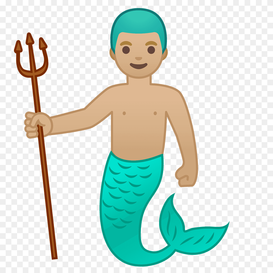 Merman Emoji Clipart, Baby, Person, Weapon, Face Png Image