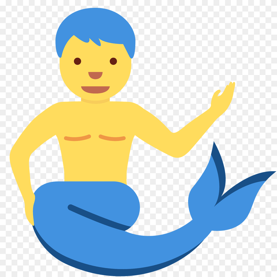 Merman Emoji Clipart, Baby, Person, Face, Head Png Image
