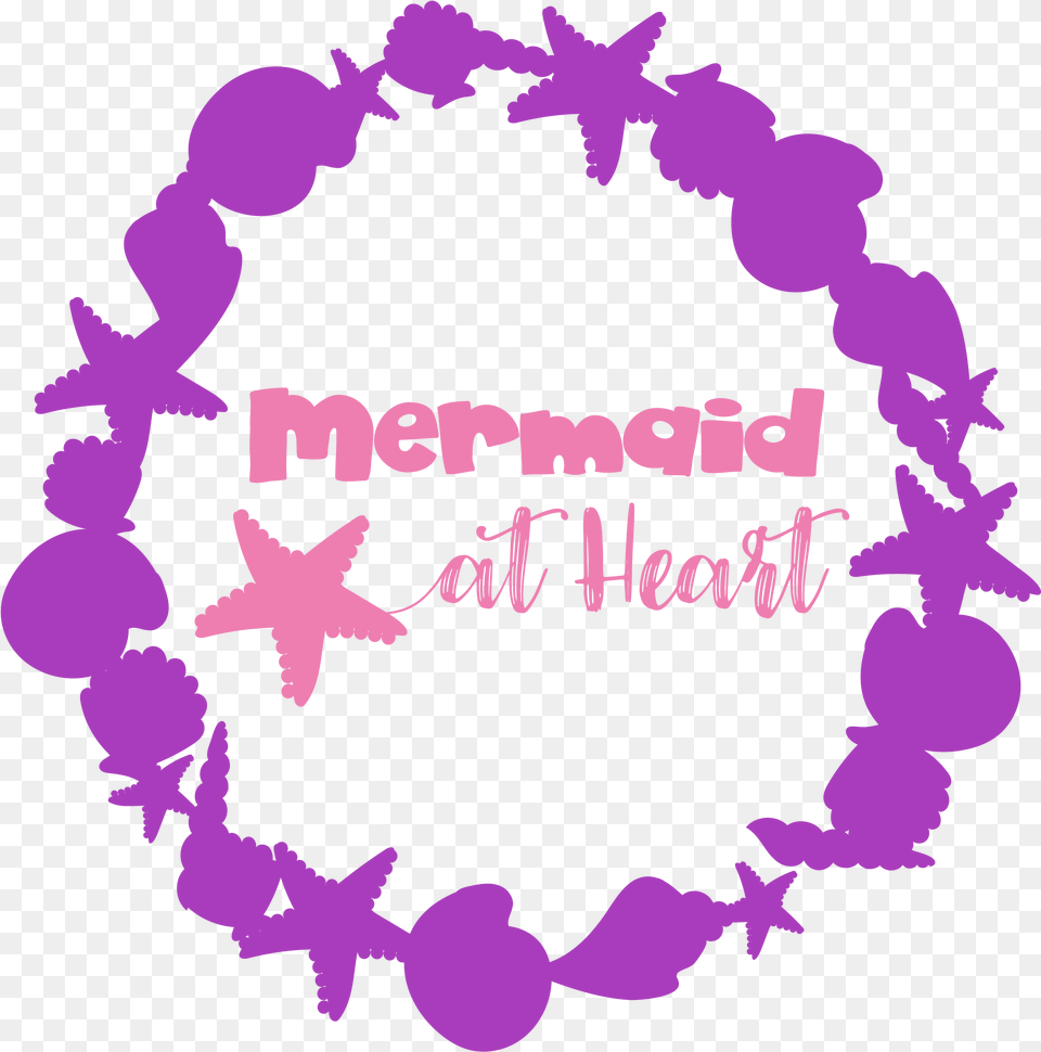 Mermawreath Heart Cutting Files Svg Dxf Pdf Eps Preschool, Purple, Accessories, Bracelet, Jewelry Free Png Download