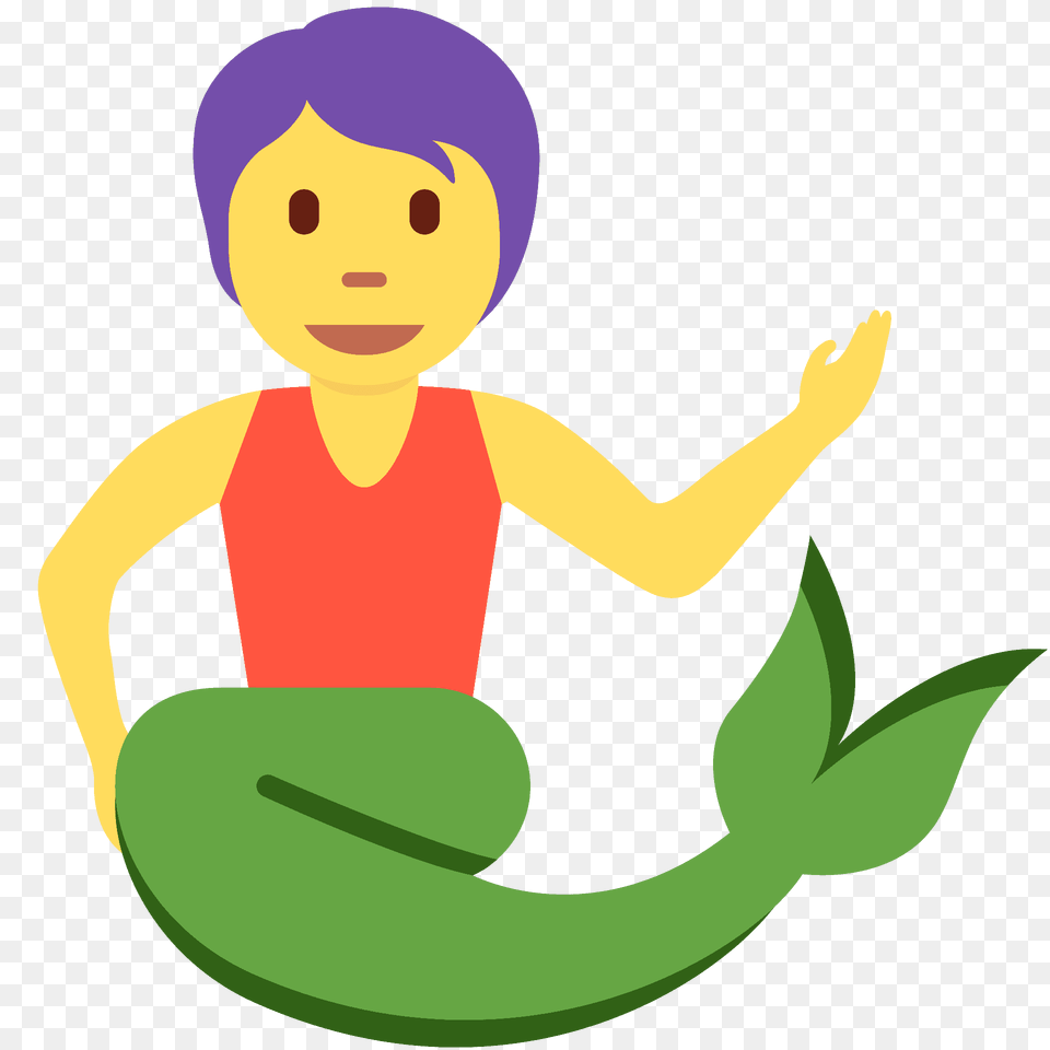 Merperson Emoji Clipart, Baby, Person, Face, Head Png