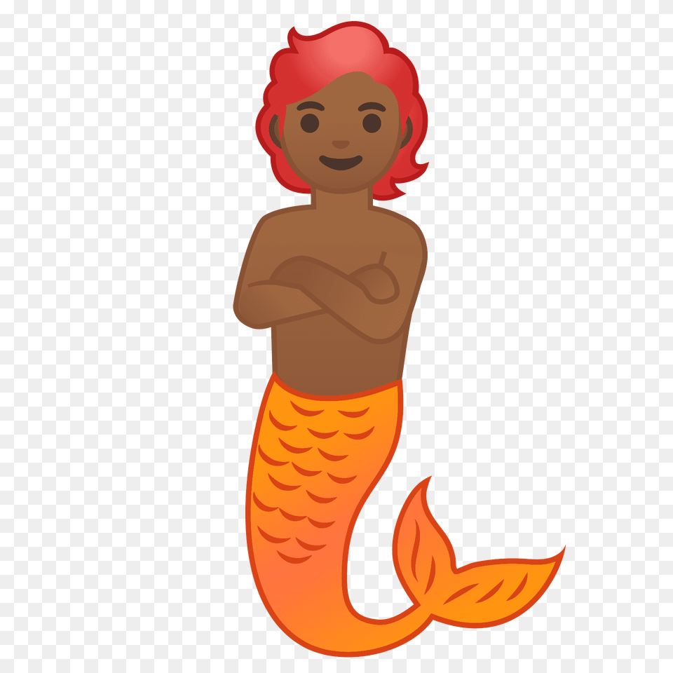 Merperson Emoji Clipart, Baby, Person, Face, Head Free Png Download