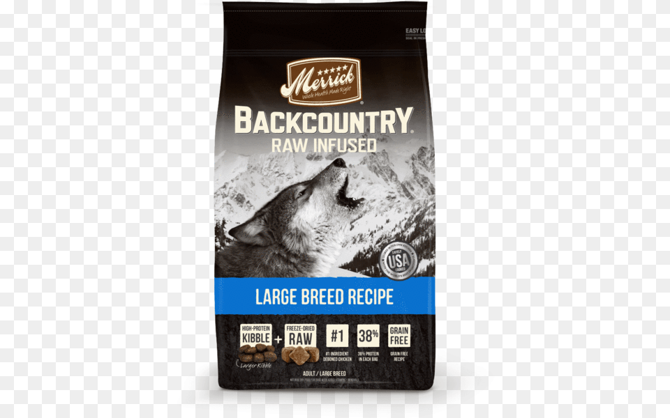 Merrick Backcountry Raw Infused Grain Large Breed, Animal, Mammal, Wolf, Cat Free Png Download