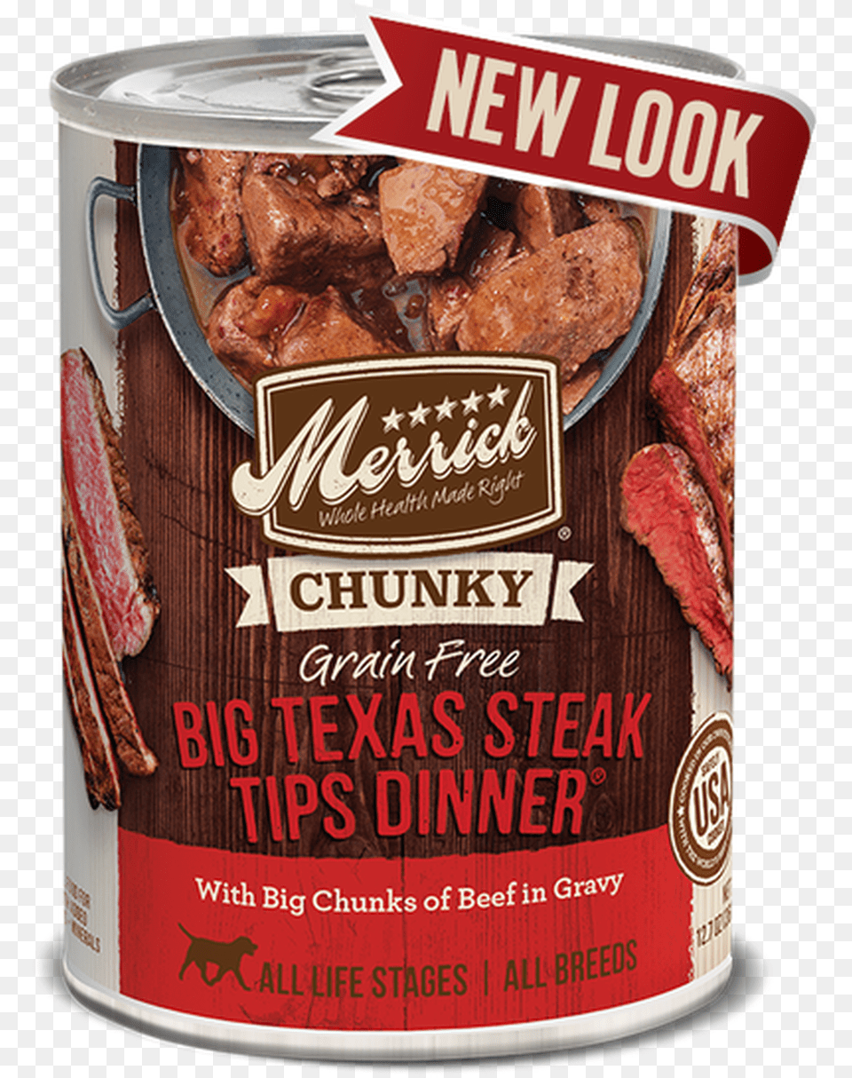 Merrick Big Texas Steak Tips, Tin, Can, Food, Aluminium Free Transparent Png