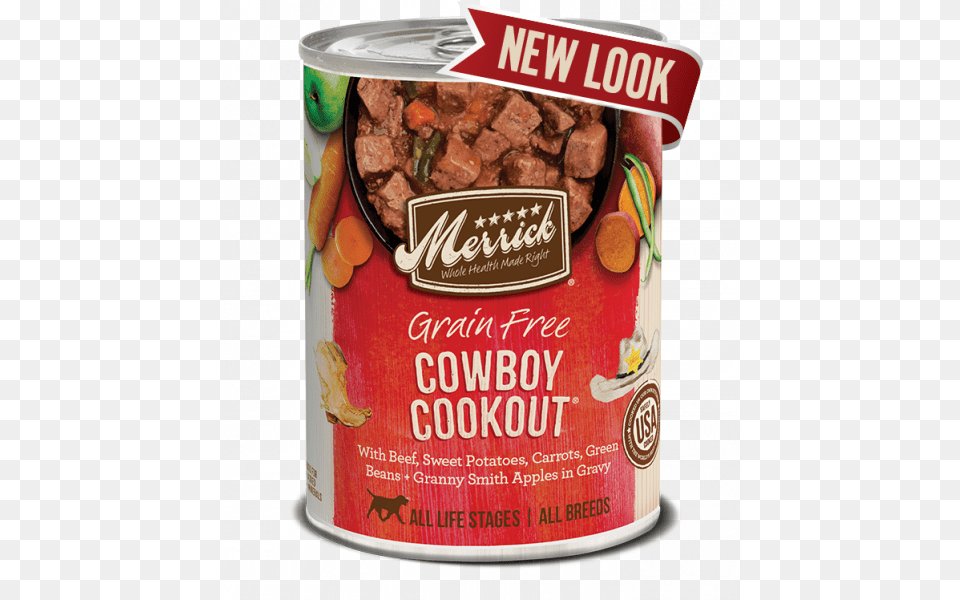 Merrick Classic Cowboy Cookout Can Merrick, Tin, Aluminium, Food, Ketchup Free Png Download