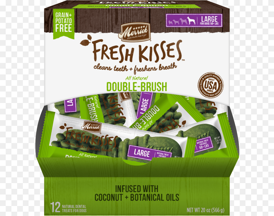 Merrick Fresh Kisses Coconut Dental Treats, Food, Produce, Advertisement Free Transparent Png