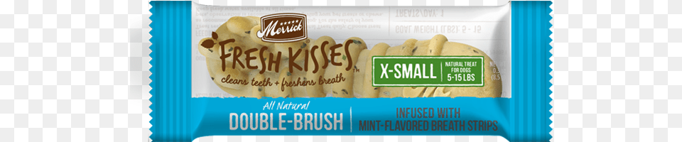 Merrick Fresh Kisses Double Brush Mint Dental Treats, Bread, Food, Text Png