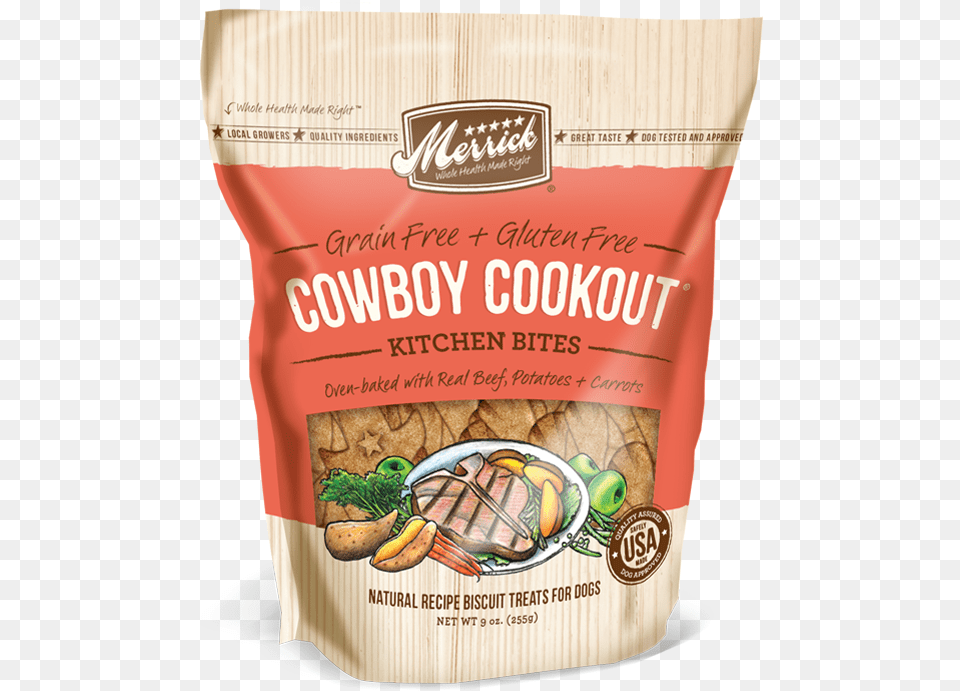 Merrick Kitchen Bites Cowboy Cookout 9oz Merrick Dog Treats, Food, Snack, Ketchup Png
