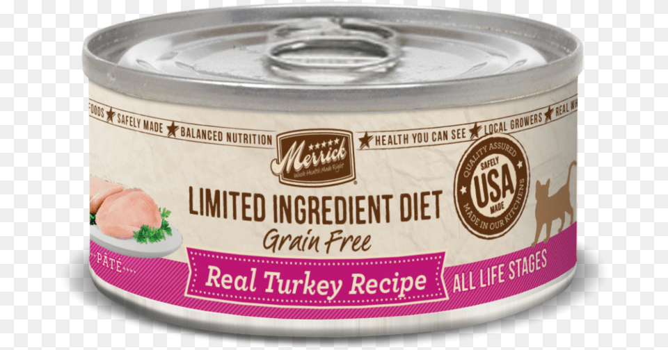 Merrick Limited Ingredient Diet Grain Real Turkey Canned Duck Cat Food, Aluminium, Can, Canned Goods, Tin Png