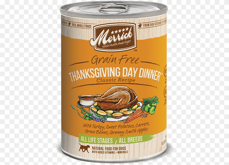 Merrick Thanksgiving Day Dinner Dog Food, Tin, Aluminium, Can, Canned Goods Free Png Download