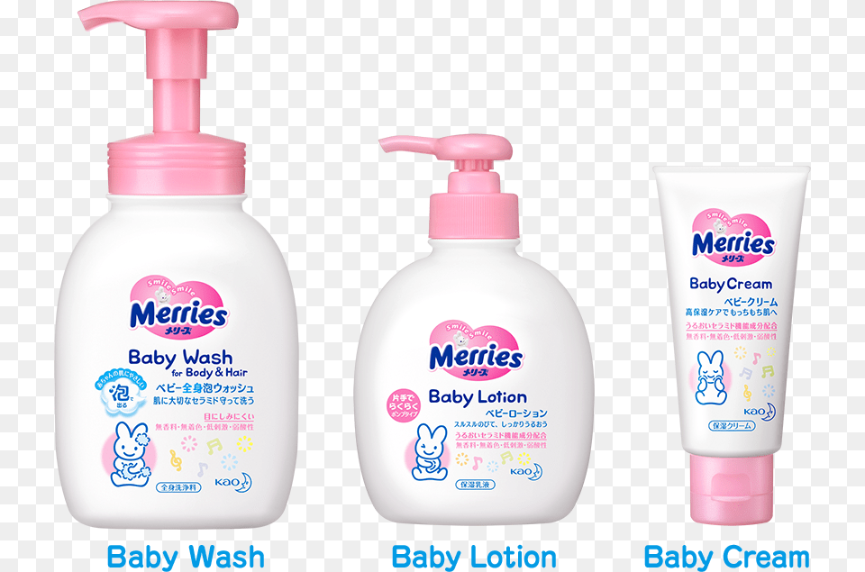 Merries Baby Lotion, Bottle, Cosmetics, Shaker Free Png Download