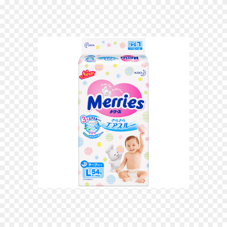 Merries Tape Diapers, Baby, Person, Diaper, Face Png Image